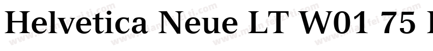 Helvetica Neue LT W01 75 Bold字体转换